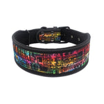 Reflective Nylon Dog Collar Fashion Printed Adjustable Pet