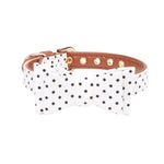 pawstrip 4 Colors Dot Small Dog Collar Bandana Soft Leather