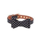 pawstrip 4 Colors Dot Small Dog Collar Bandana Soft Leather