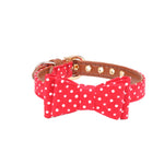 pawstrip 4 Colors Dot Small Dog Collar Bandana Soft Leather