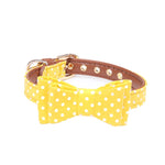 pawstrip 4 Colors Dot Small Dog Collar Bandana Soft Leather