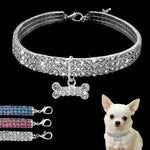 Dog Collar Crystal Puppy Chihuahua Pet Dog Collars Leash