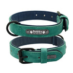 Leather Dog Collar Leash Set Personalized Customized Dog