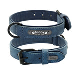Leather Dog Collar Leash Set Personalized Customized Dog