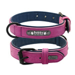 Leather Dog Collar Leash Set Personalized Customized Dog