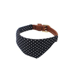 pawstrip 4 Colors Dot Small Dog Collar Bandana Soft Leather
