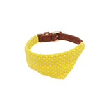 pawstrip 4 Colors Dot Small Dog Collar Bandana Soft Leather